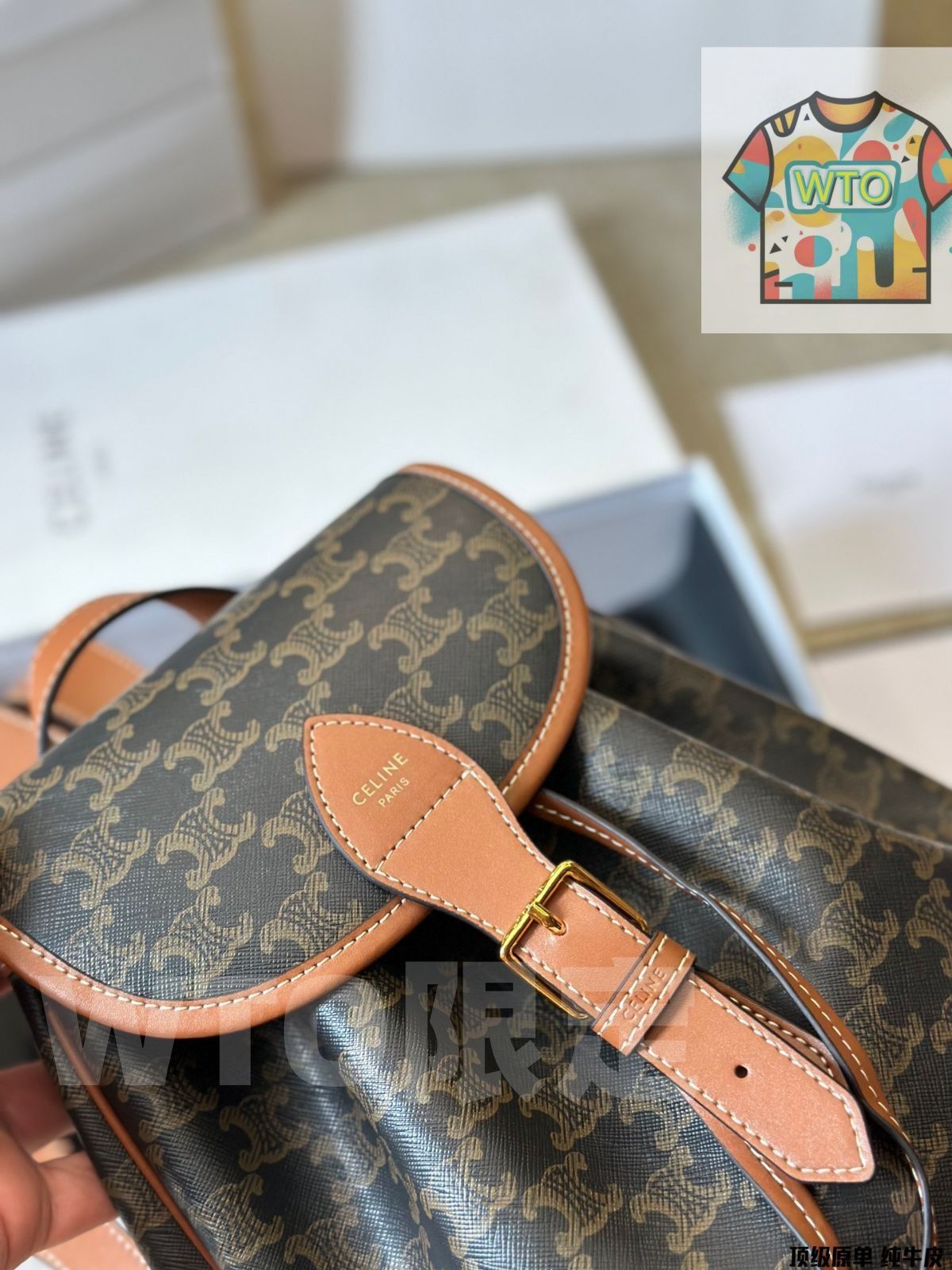 セリーヌの フラワーショルダーバッグの