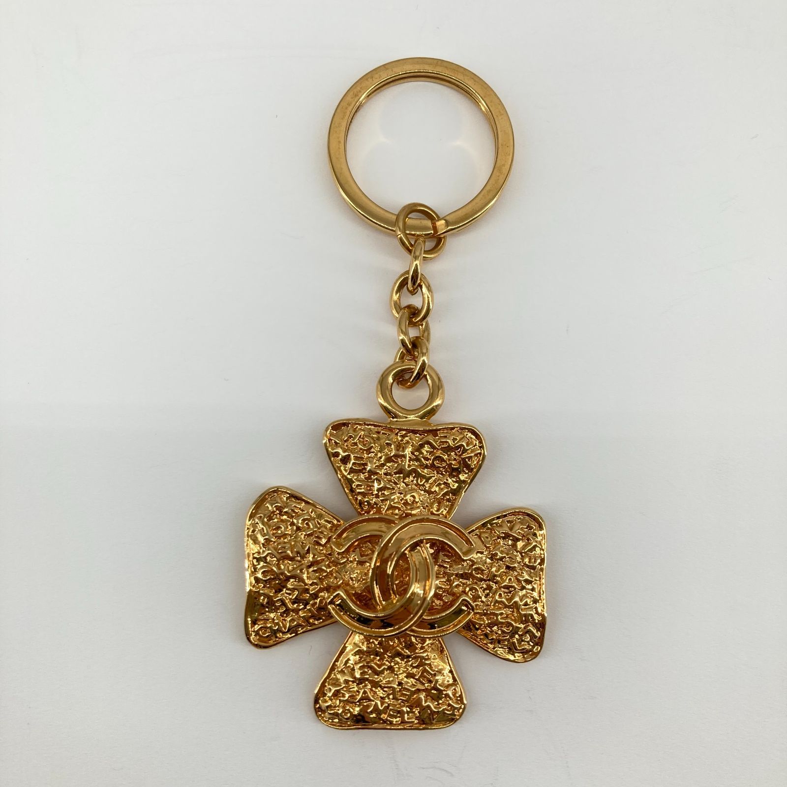 CHANEL シャネル 95A ココマーク クローバーモチーフ キーリング ゴールド