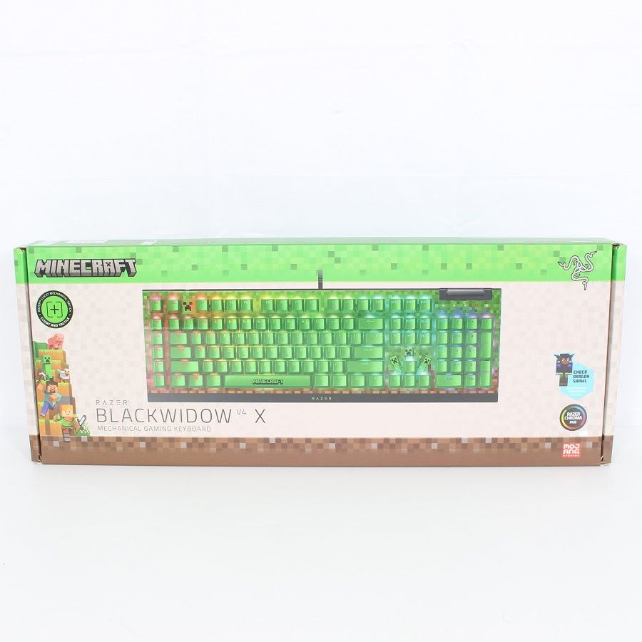 Razer BlackWidow V4 X Green Switch Minecraft Edition RZ03-04704100-R3M1 メカニカルゲーミングキーボード マインクラフトエディション レイザー 本体