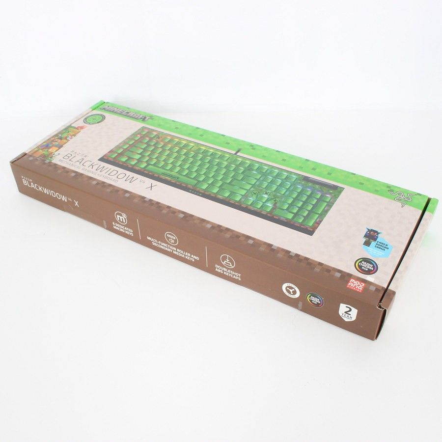 Razer BlackWidow V 4 X Green Switch Minecraft Edition RZ 03 R 3 M 1 メカニカルゲーミングキーボード マインクラフトエディション レイザー 本体