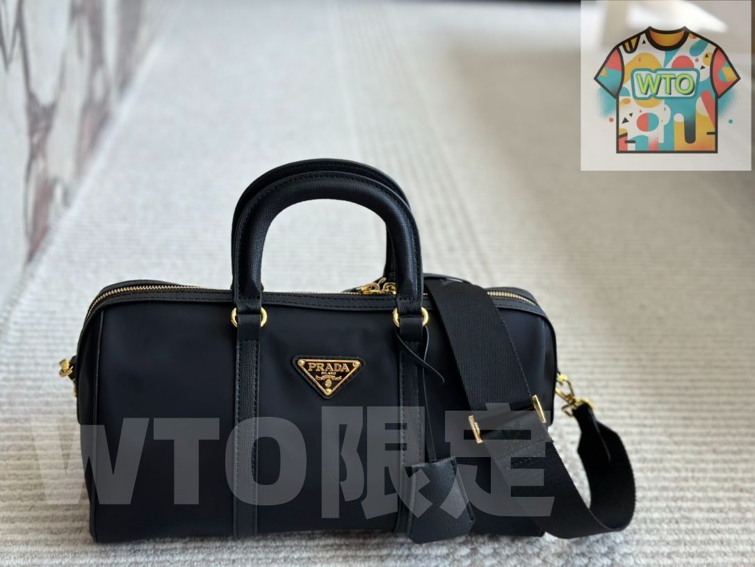 PRADAキャンバス 枕バッグ ハンドバッグ リュック 小銭入れ 手首バッグ ショルダーバッグ-WTO輸入-WRQ59