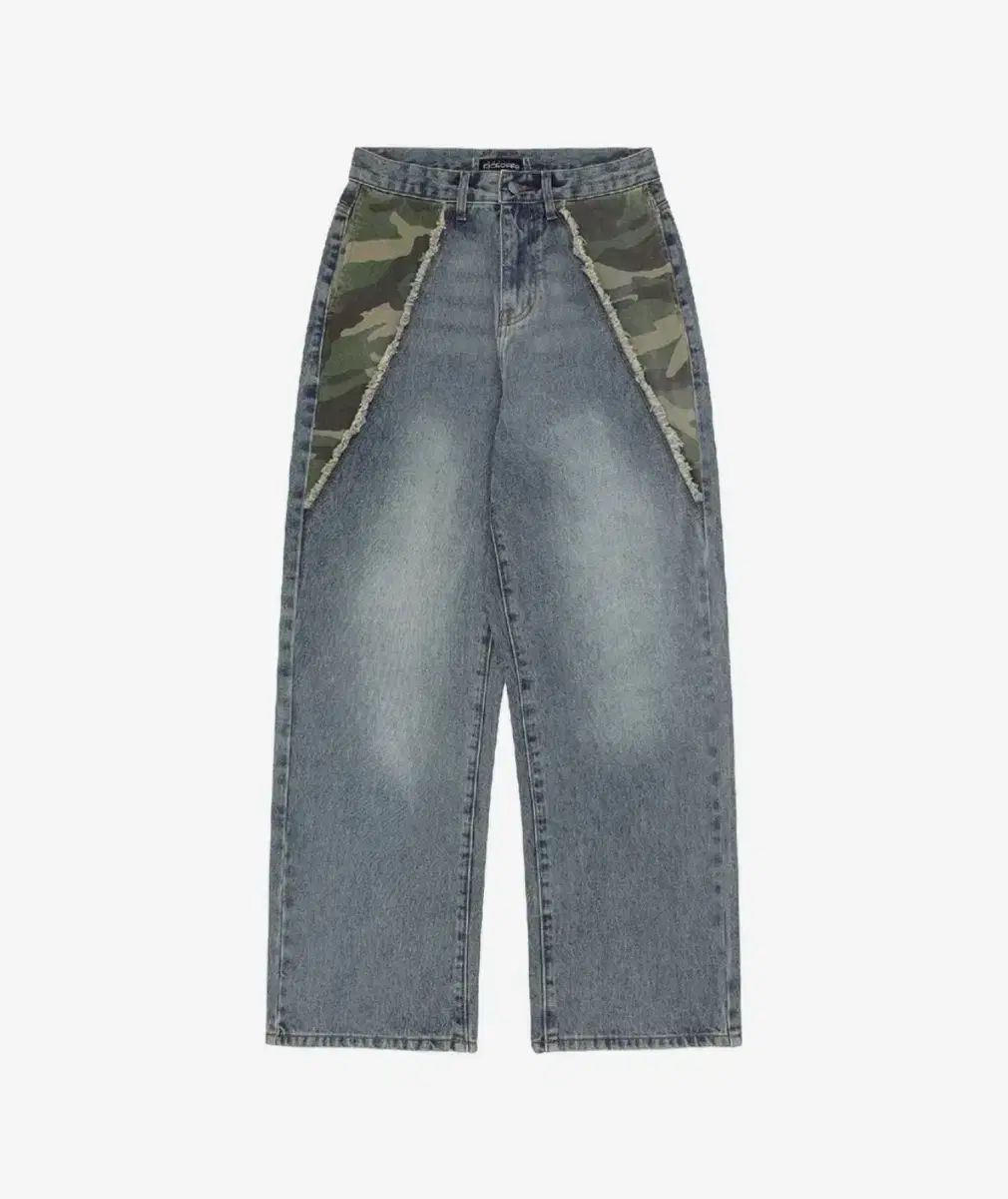 NASTY KICK ナスティー キック カモフラージュ POINT デニムパンツ ブルー M