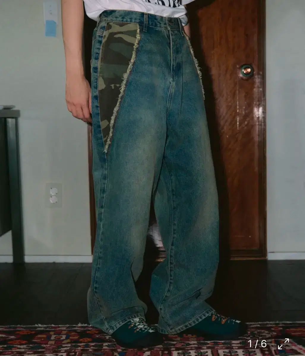  NASTY KICK ナスティー キック カモフラージュ POINT デニムパンツ ブルー M その他 デニム ジーンズ