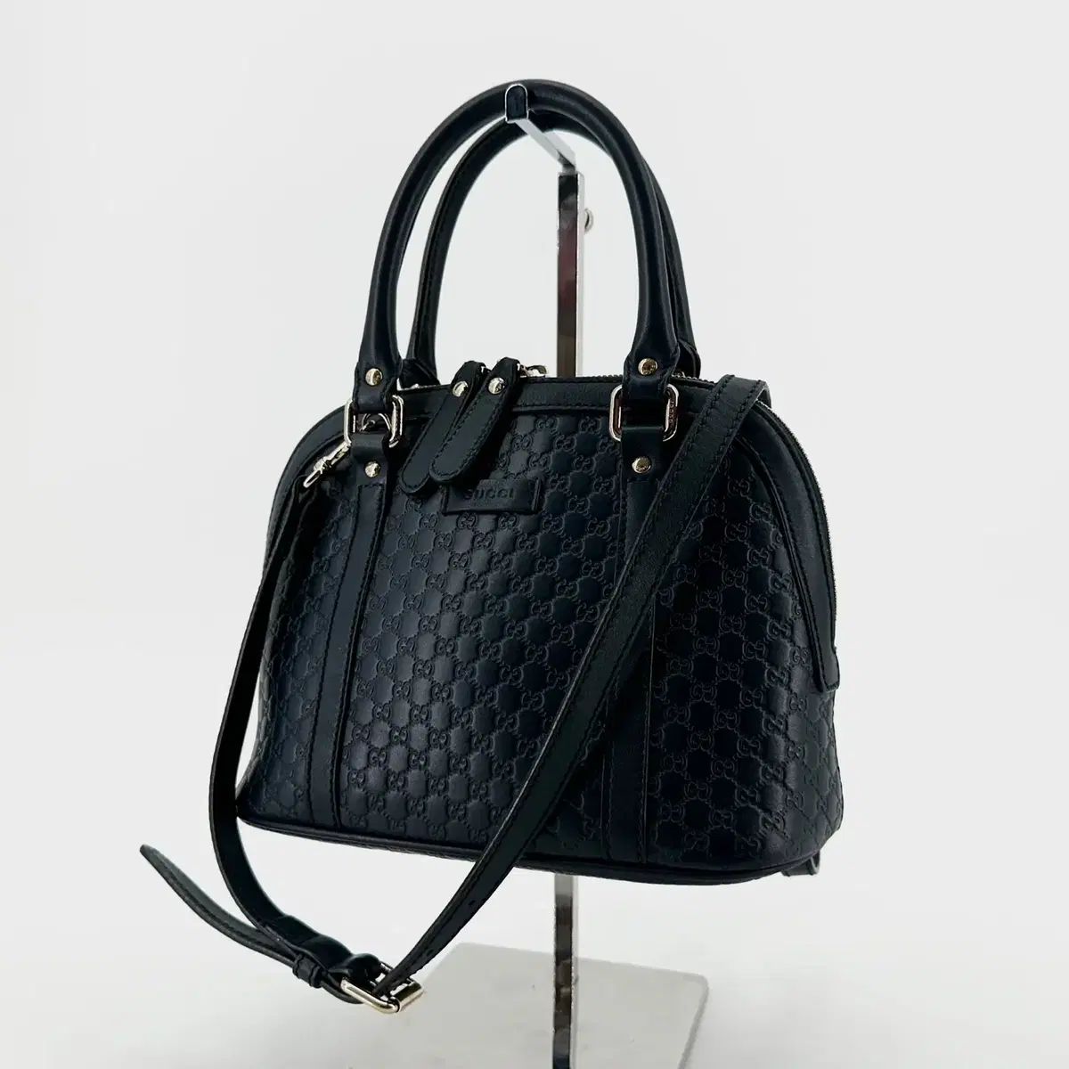 グッチ マイクロシマ ミニドーム トートバッグ 兼 クロスバッグ 449654