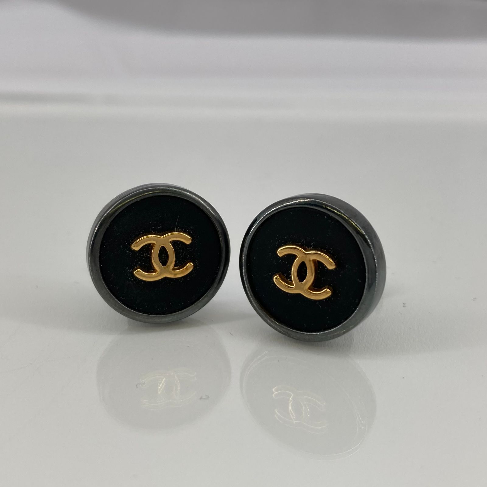 CHANEL シャネル 96P ココマーク イヤリングGP ブラック