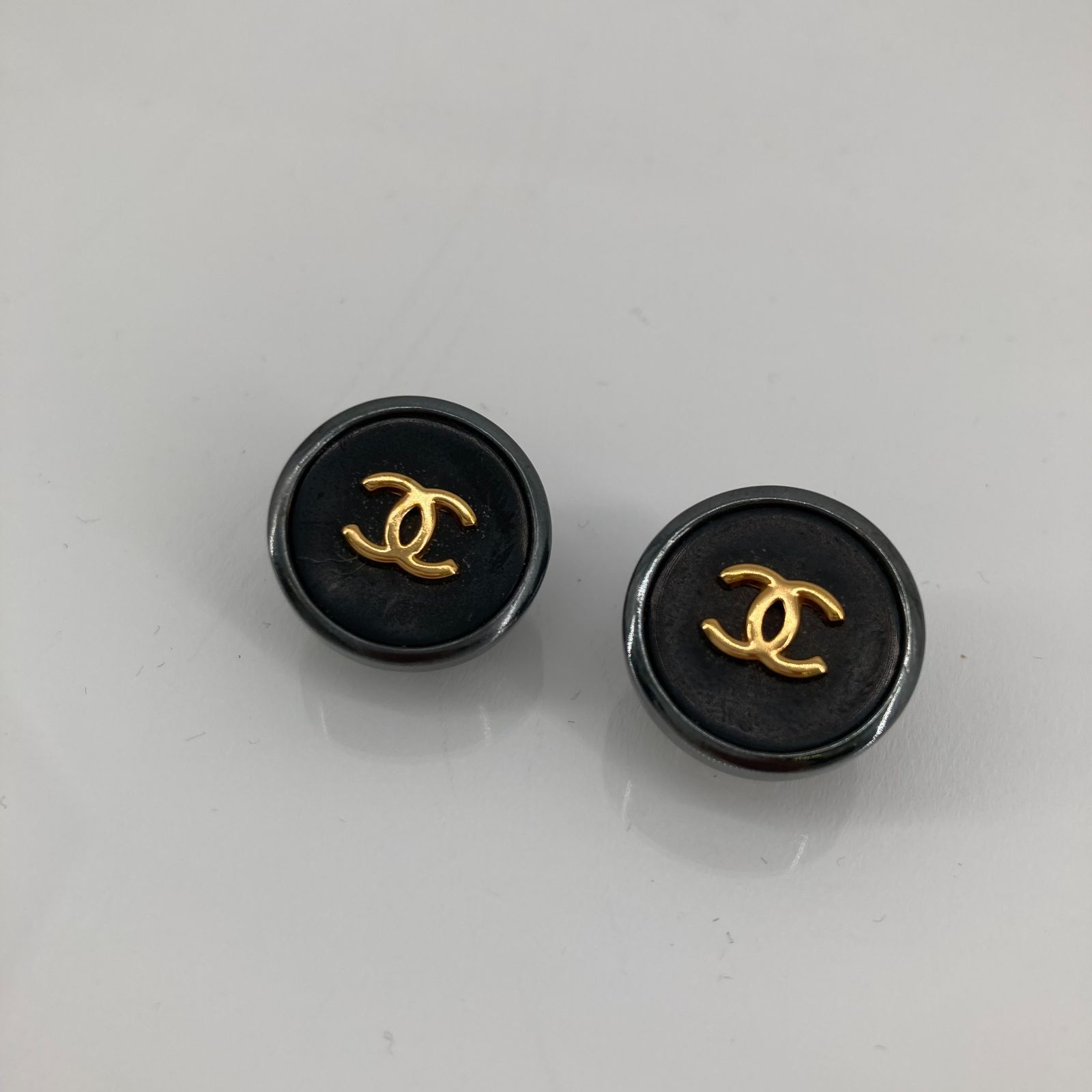 CHANEL シャネル 96 P ココマーク イヤリングGP ブラック