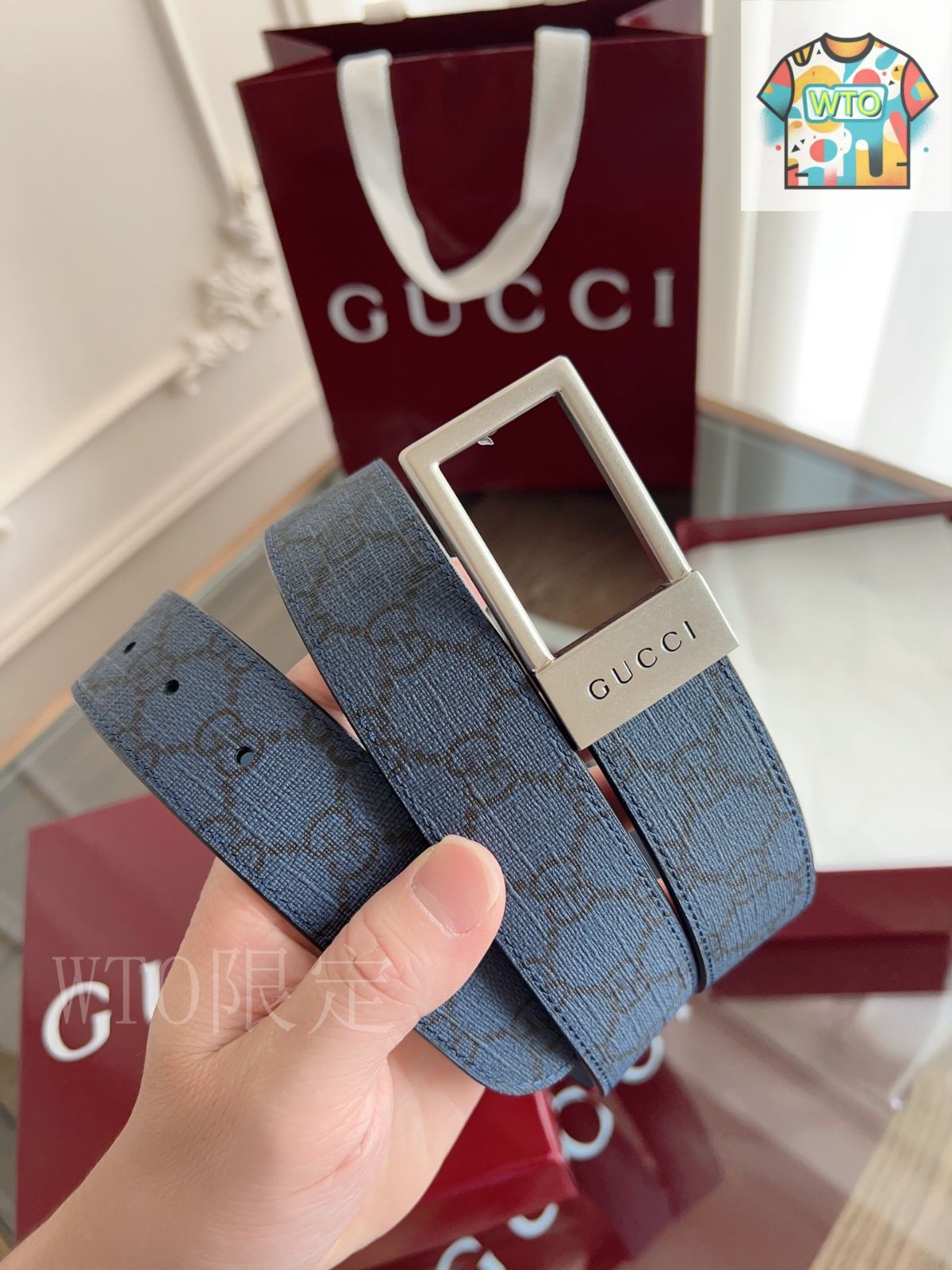 今日 Gucci スクエアバックルニューベルト