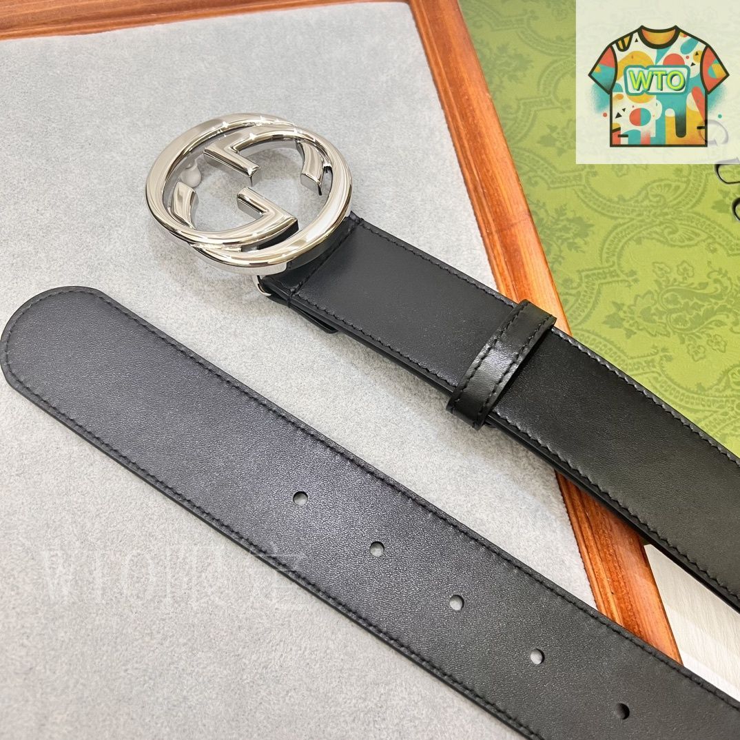 今日 Gucci 2025 年式 3.8cm 幅 輸入生地 - 本革ベルト