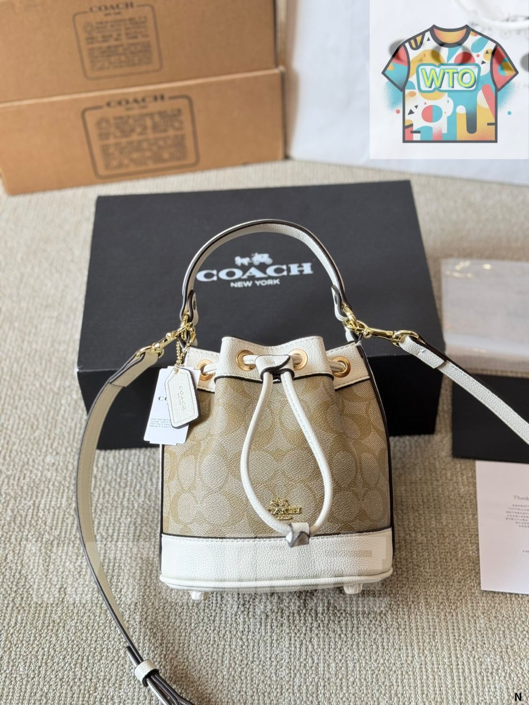 COACH Dempsey 14 ミニバケッツバッグ - ミニサイズ 2 WAYショルダー 夏用バッグ -WTO輸入-GNK 76