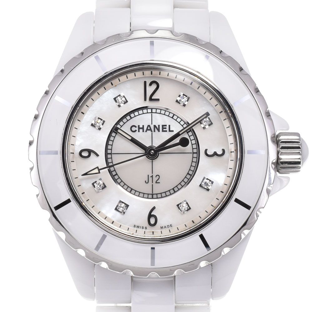 シャネル CHANEL H2422 J12 8P ダイヤモンド クォーツ レディース 内 き Q 143741
