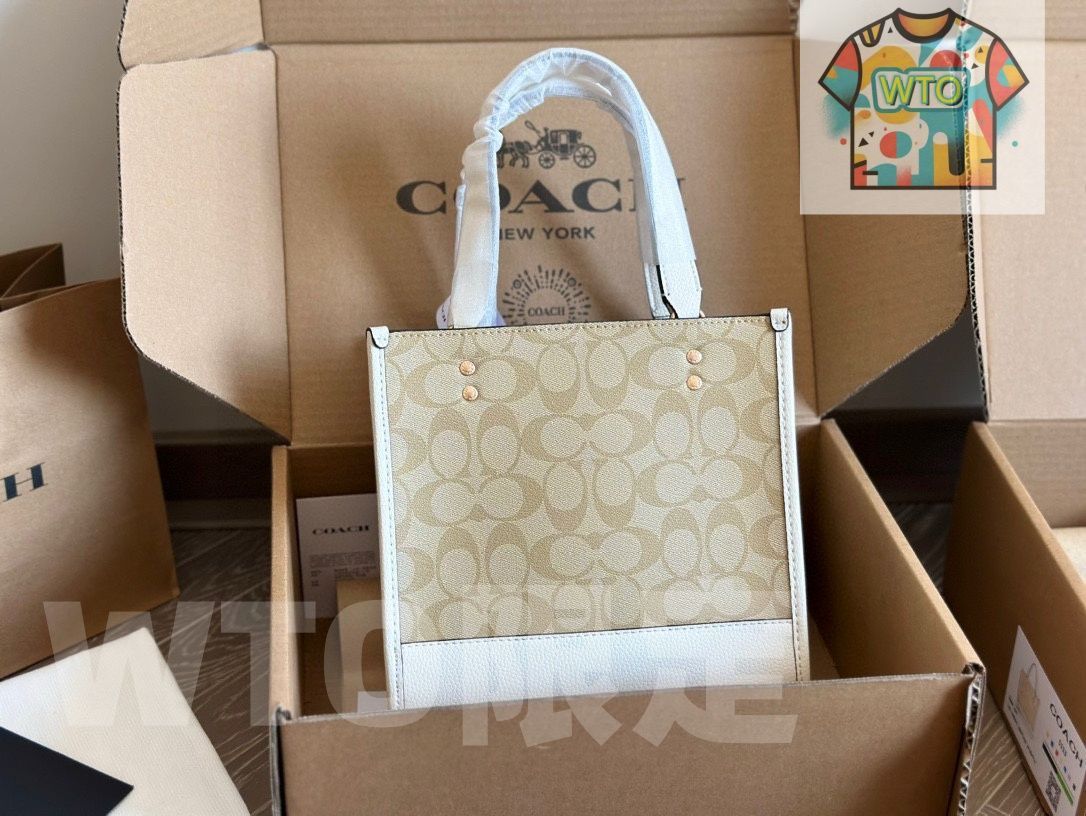  COACH デンプシー トートバッグ - ホワイト -WT 0輸入 ハンドバッグ バッグ