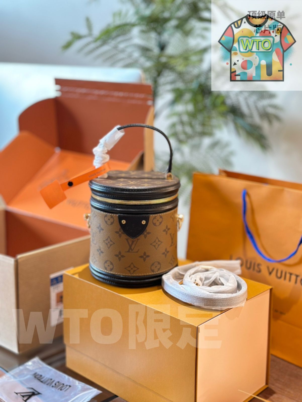 LOUIS VUITTON カンヌ ラウンドバッグ - 最新モデル 全金属金具 電子チップ内蔵 -WTO輸入-UWC 53