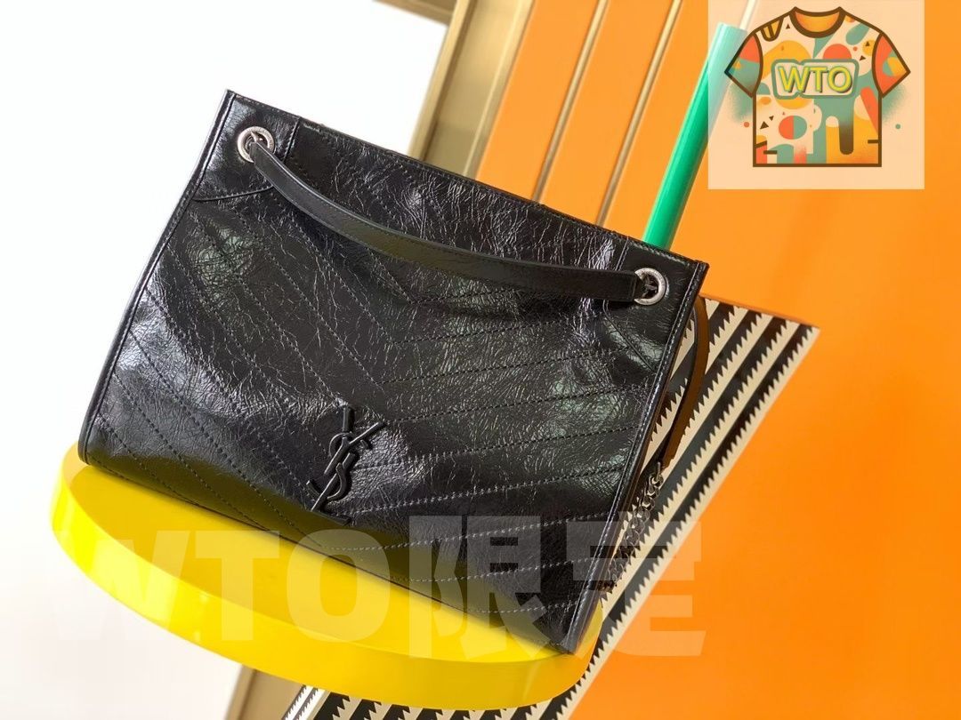 SAINT LAURENT ニキ ショッピングバッグ 33 27 11 5 cm オイルドレザー WTO輸入 HHZ 53