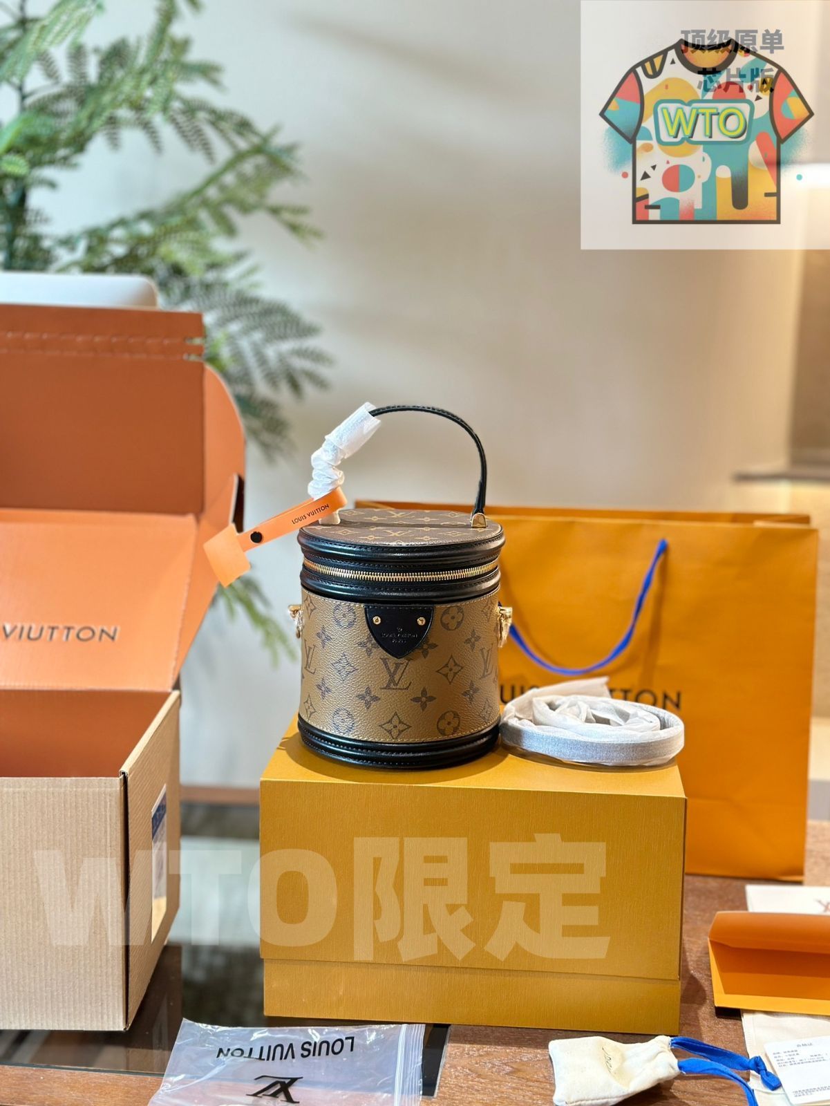 LOUIS VUITTON カンヌ ラウンドバッグ - 最新モデル 全金属金具 電子チップ内蔵 -WTO輸入-UWC 53