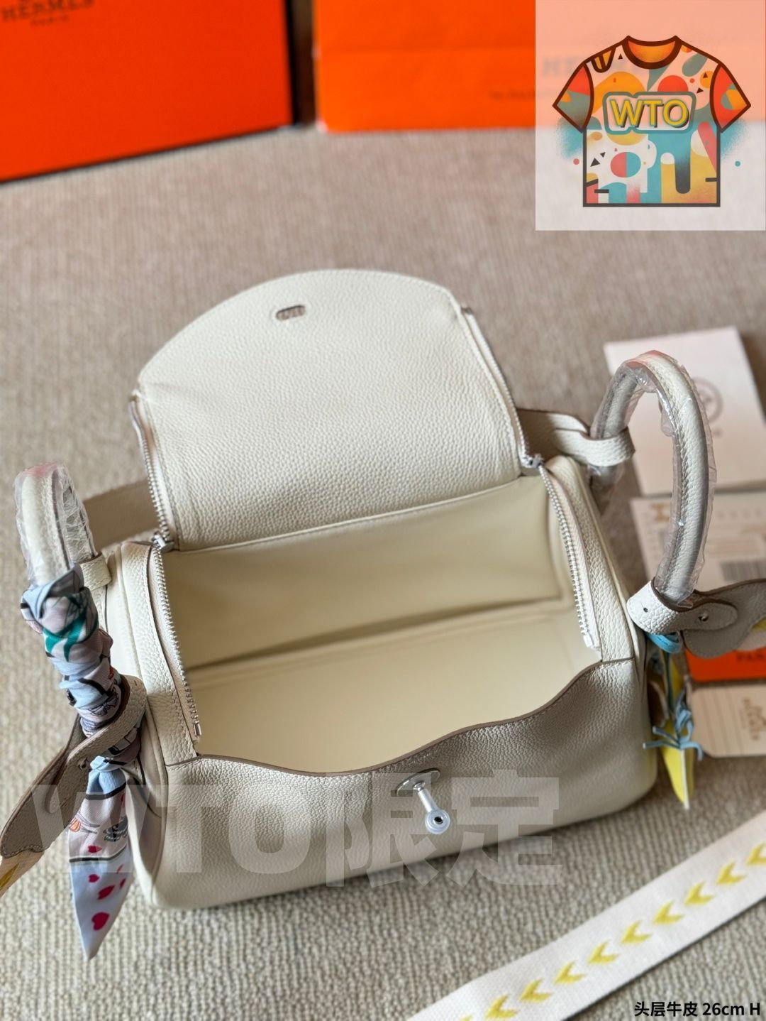  HERMES リンディ ショルダーバッグ - 26 cm トップグレードレザー -WTO輸入-AHJ 84 ハンドバッグ バッグ