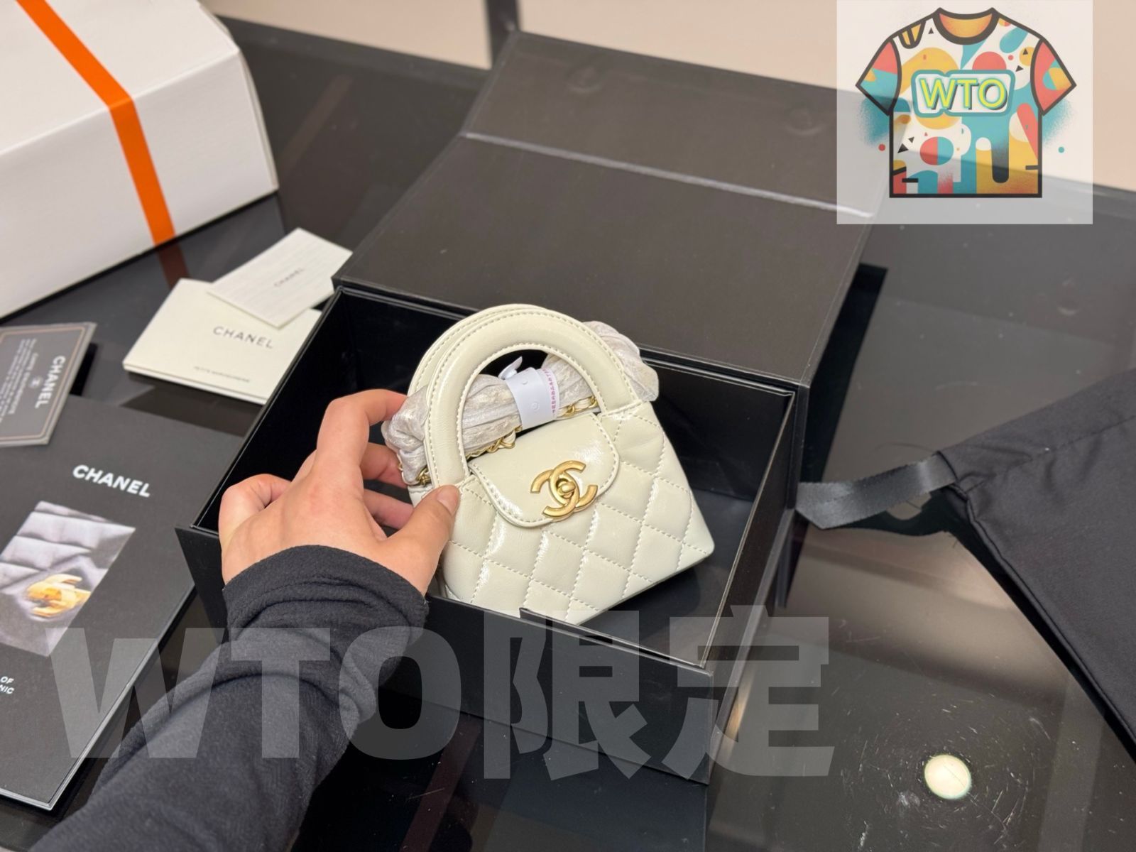 CHANEL 23 K ケリー オイルドレザー ミニバッグ 12. .5 cm -WTO輸入-HZX 73