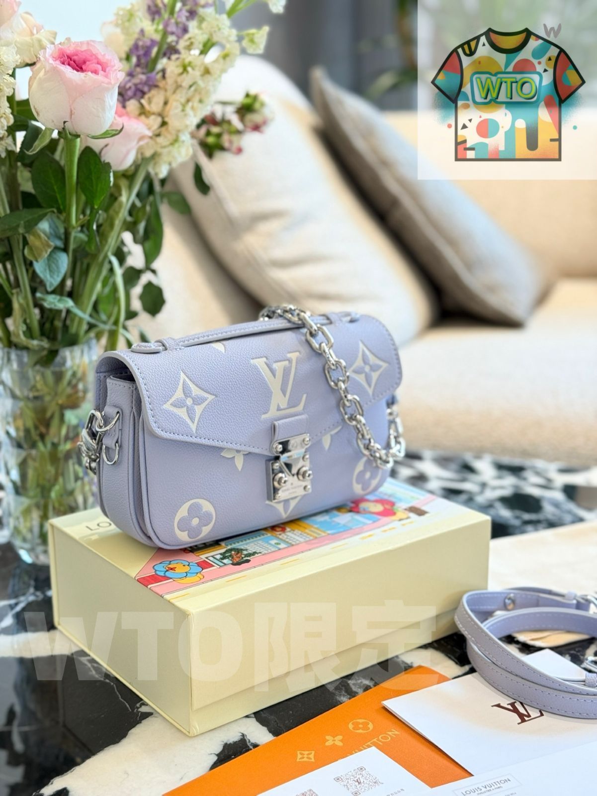 LOUIS VUITTON パステルパープル ポシェット メッサジェ