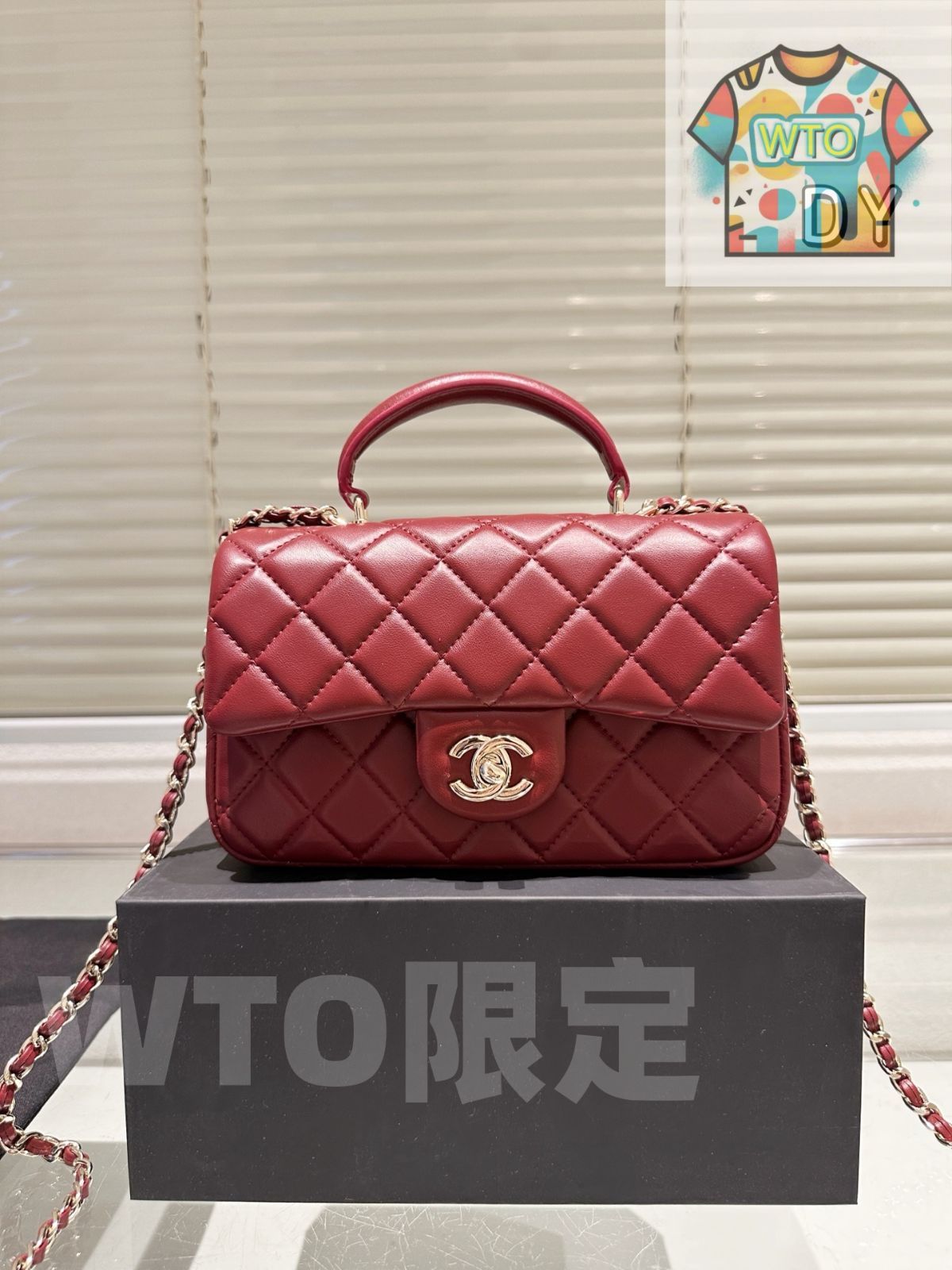  CHANEL ミニ CF ハンドルバッグ - ラムスキン ×6 cm ハンドバッグ バッグ