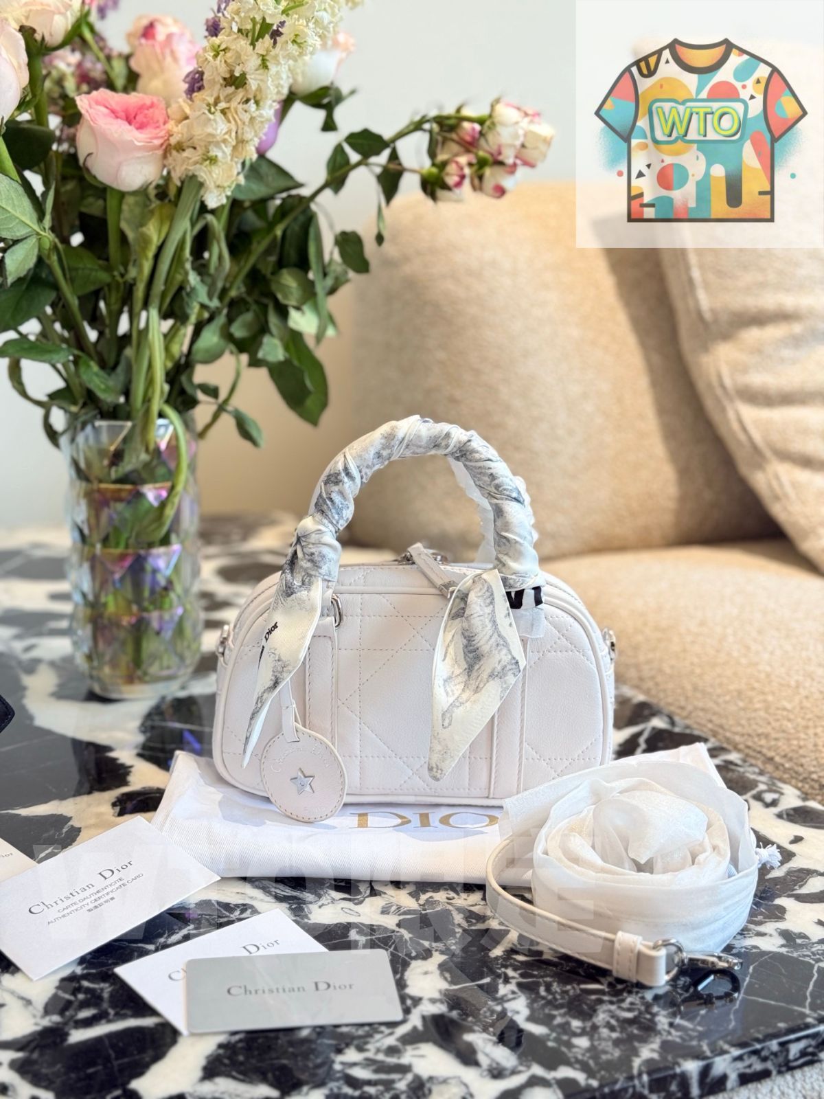 DIOR 春夏 D-Vibe East-West ミニバッグ ブルーオブリーク