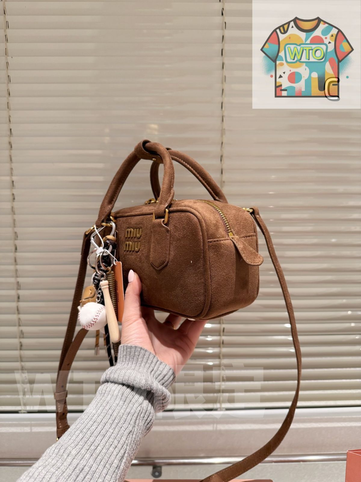 スエード カメラバッグ