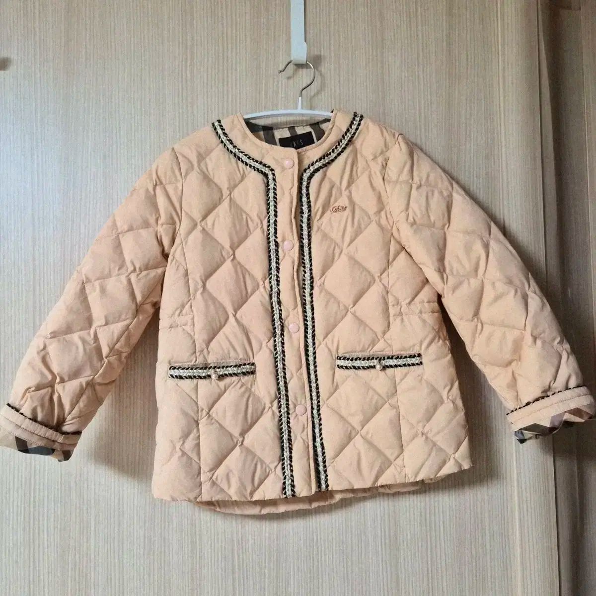 ダックス キッズ ピンク キルティング グース ジャケット