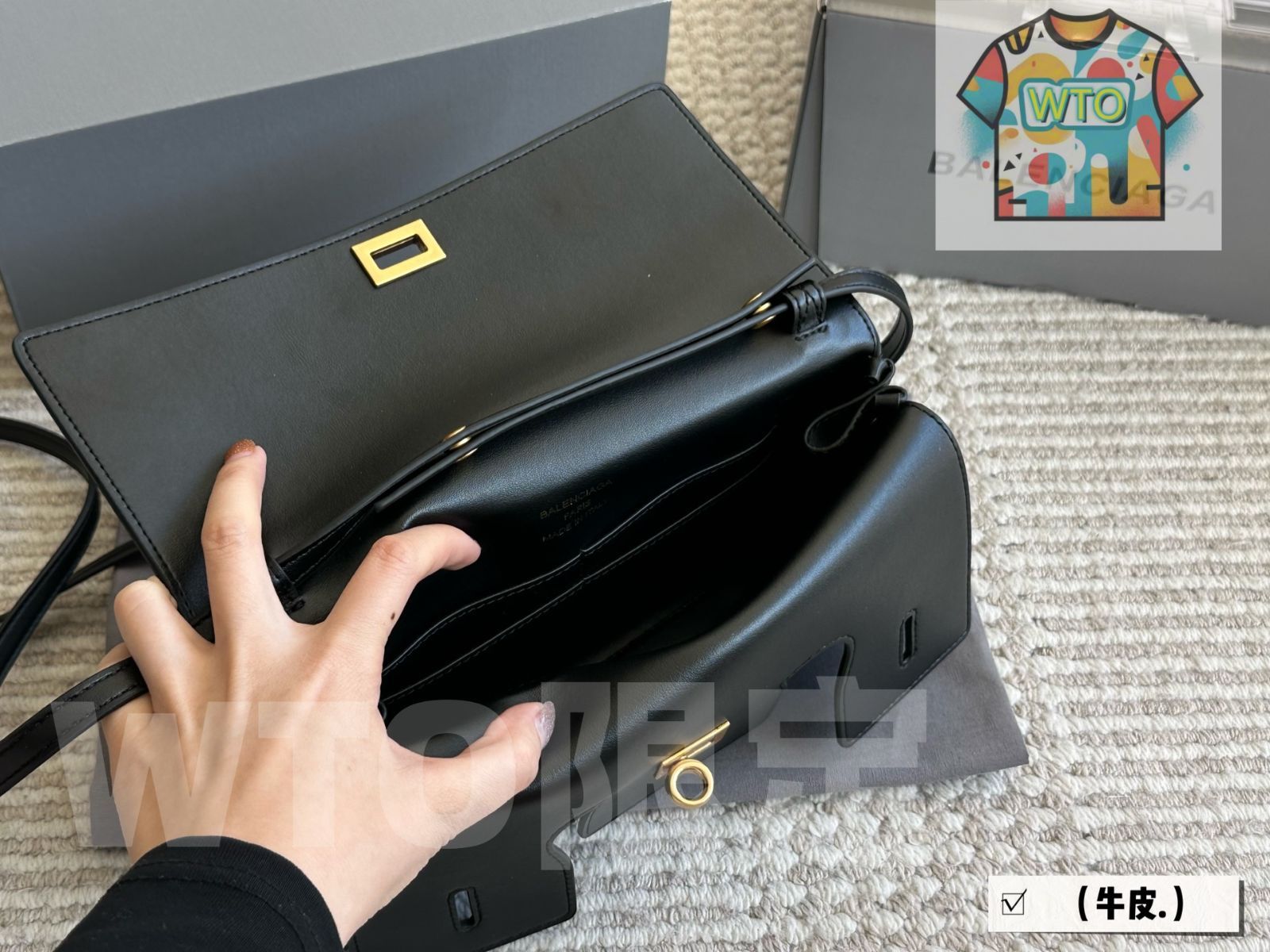  BALENCIAGA ベ レザー ハンドバッグ ハンドバッグ バッグ