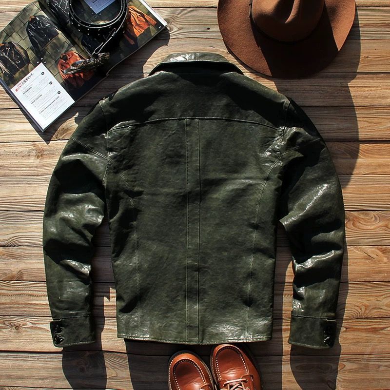 水洗い加工 ヘビーシープレザー