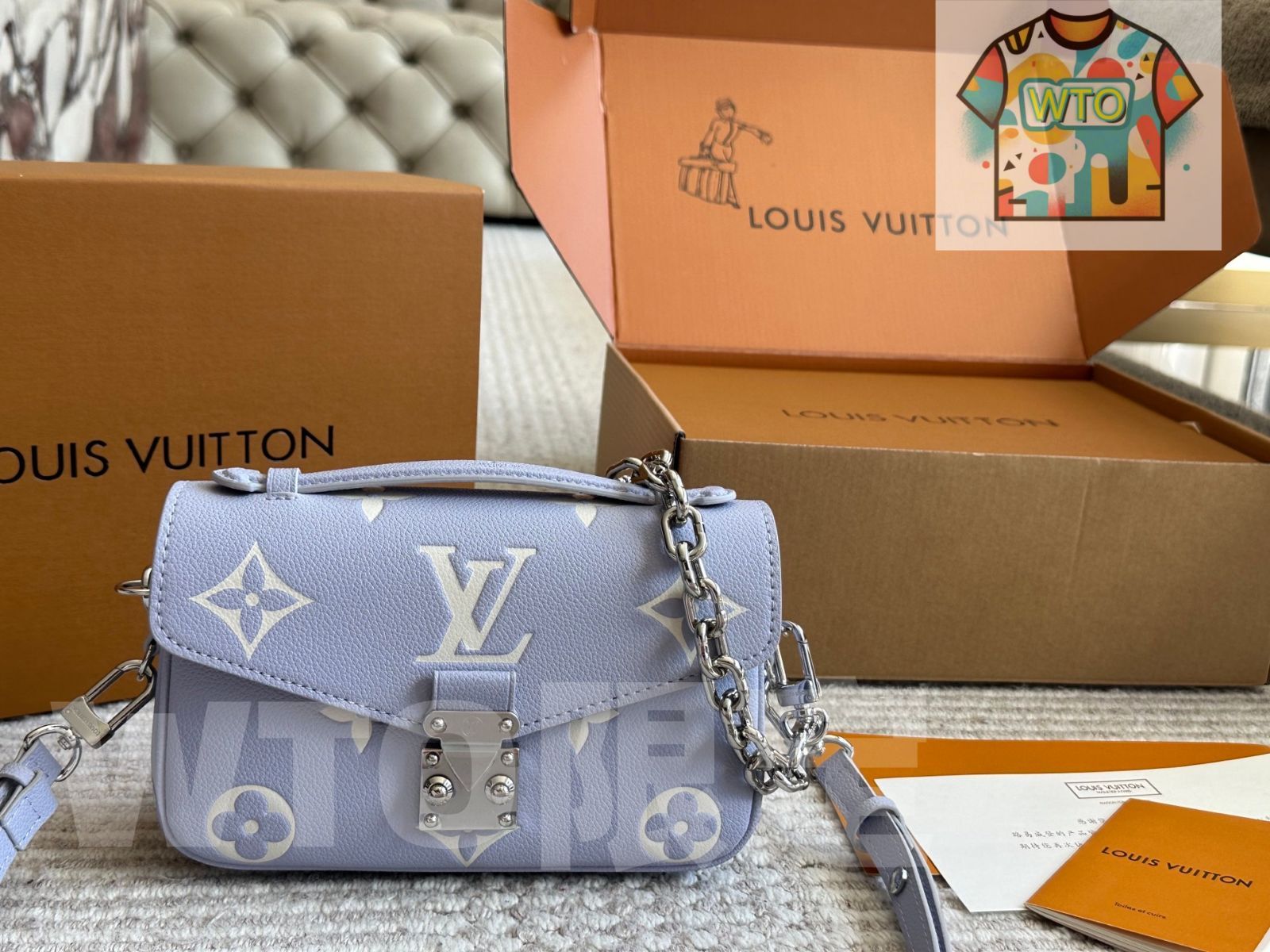 LOUIS VUITTON ラベンダー ポシェット メッサジェ