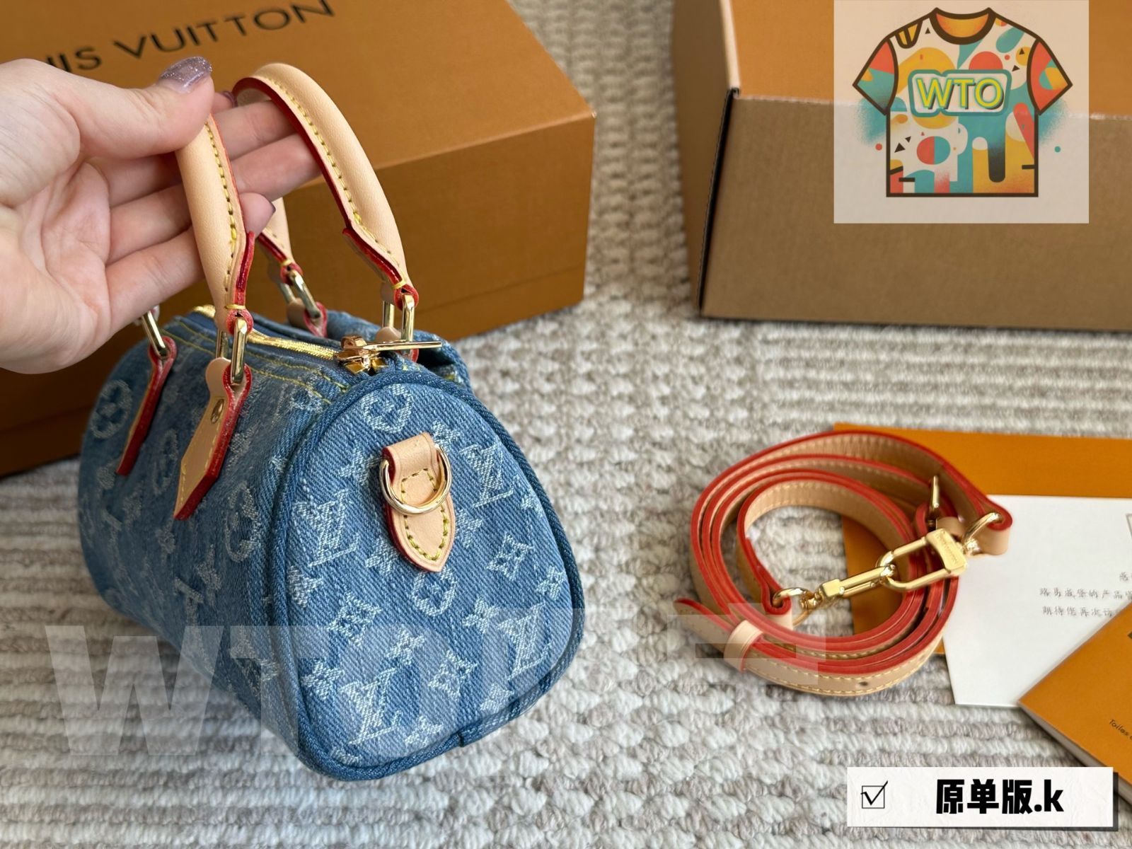 LOUIS VUITTON ナノ スピーディ デニム - レトロデニム