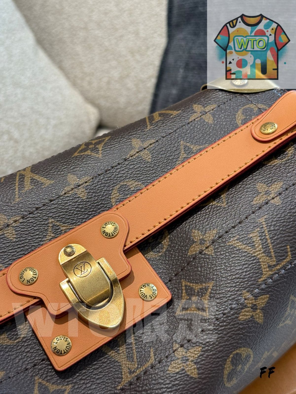  LOUIS VUITTON ソウルトランク ブラックレザー 29 cm メンズボックスバッグ ハンドバッグ バッグ