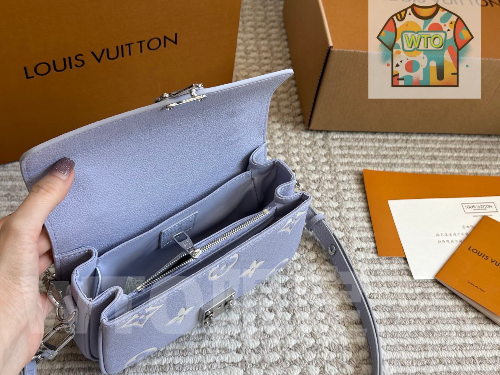 LOUIS VUITTON ラベンダー ポシェット メッサジェ WTO輸入 SYC 88 ハンドバッグ バッグ キッズファッション小物