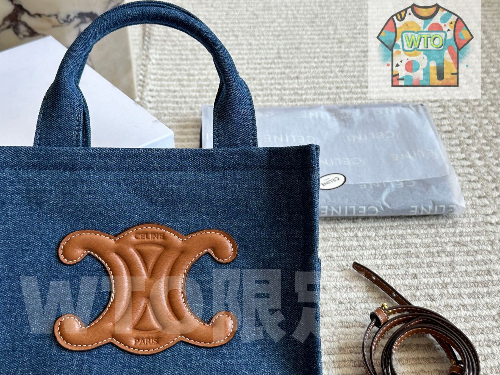 CELINE 2025 ショッパーバッグ - デニム素材 -WTO輸入-UKN 06