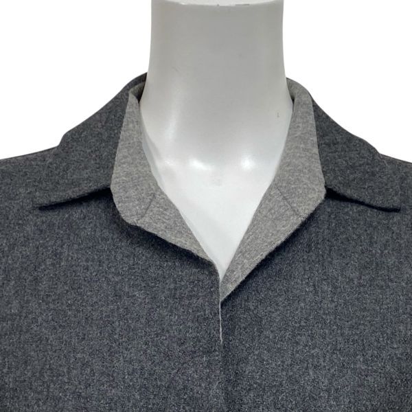 アルマーニコレツォーニ ARMANI テーラードジャケット 長袖 ノッチドラペル グレー カシミア ウール 40 S~M 7~9号 レディース S5X244
