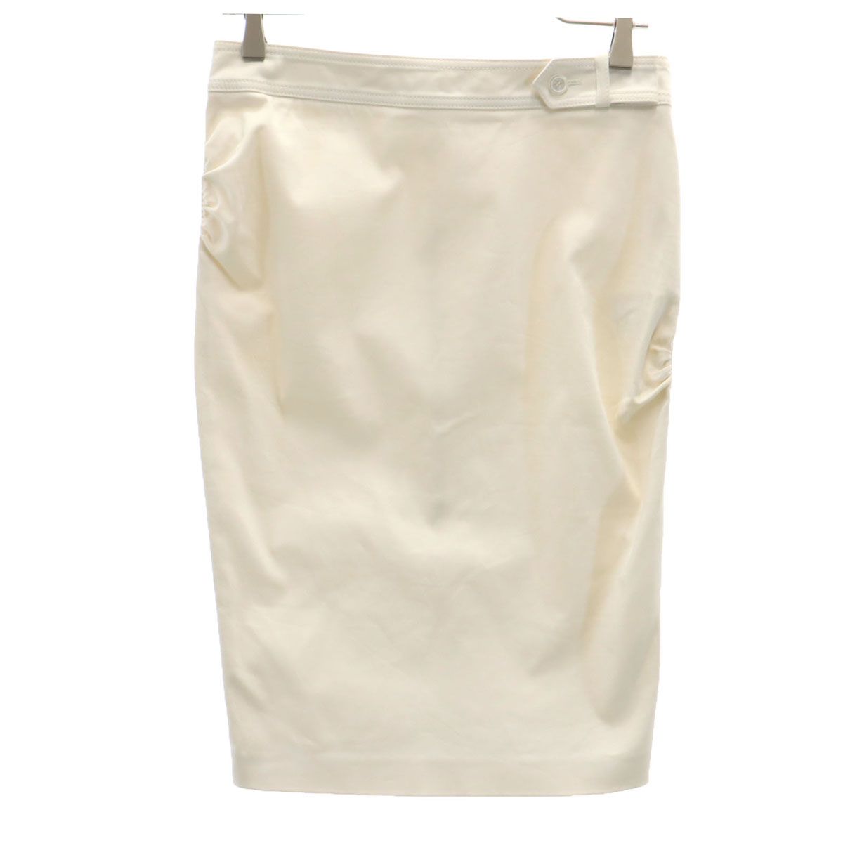GUCCI グッチ イタリア製 ミモレ丈 タイトスカート 42 アイボリー レディース 古着