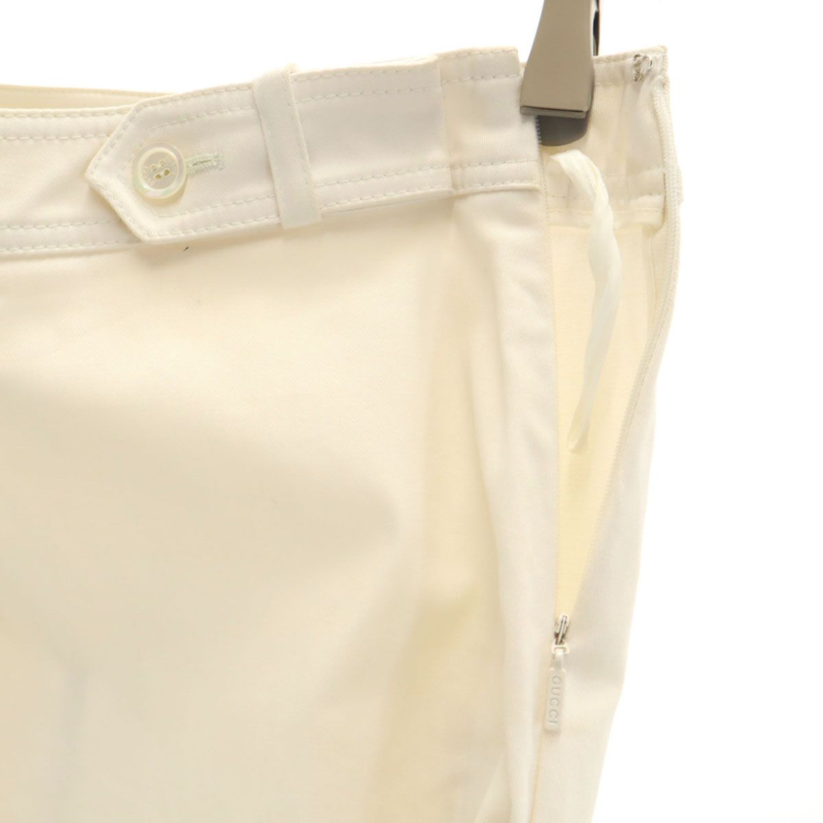 GUCCI グッチ イタリア製 ミモレ丈 タイトスカート 42 アイボリー  