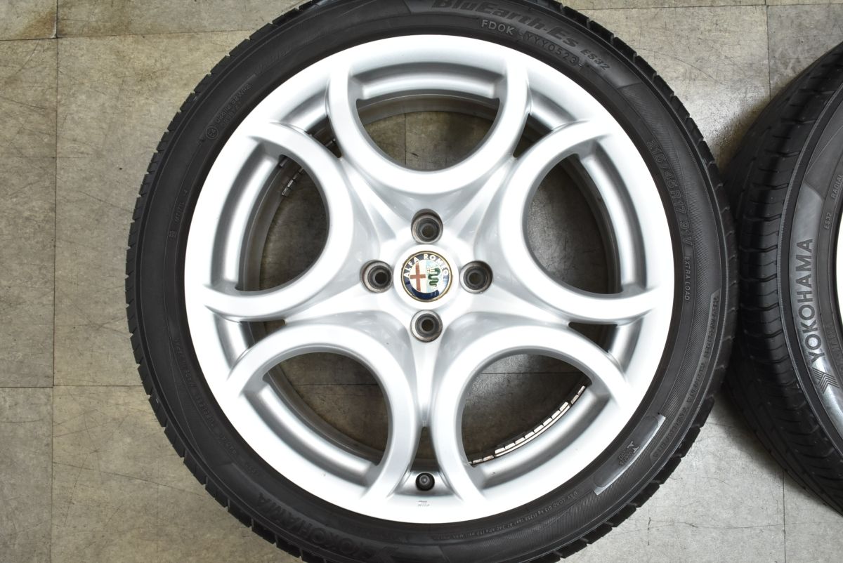 程度良好 アルファロメオ ミト 17 in 7 J 39 PCD 98 ヨコハマ ブルーアースEs ES 32 215 45 R alfaromeo mito 戻し 交換用