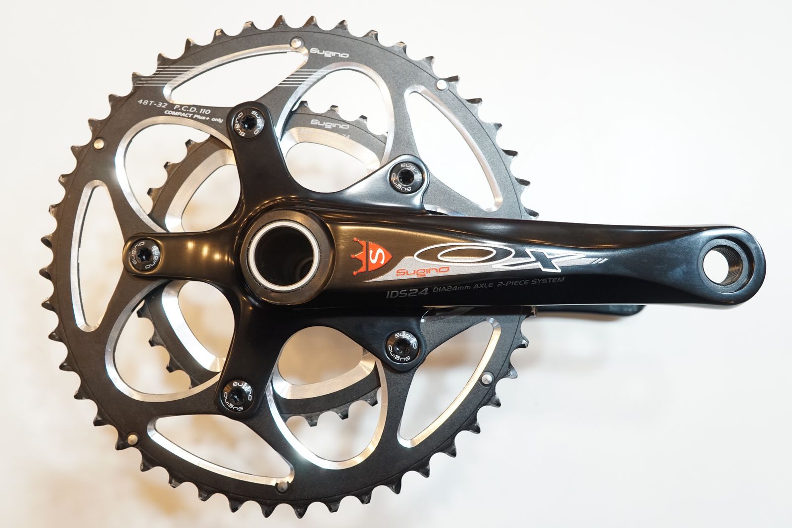 パーツ Sugino OX2-901D classic 170mm 46(48)-32T SUGINO STORE / OX2-901D CLASSIC SILVER W/O BB