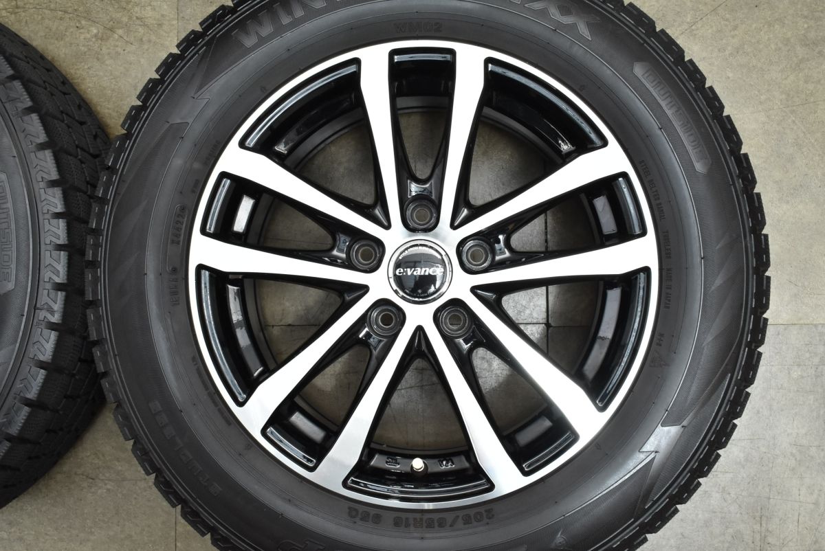  バリ溝 エヴァンス HA 1 16 in 6 5 J 50 PCD 114 3 ダンロップ ウィンターマックス WM 02 205 65 R ヤリスクロス セレナ エルグランド 16インチ タイヤ ホイールセット