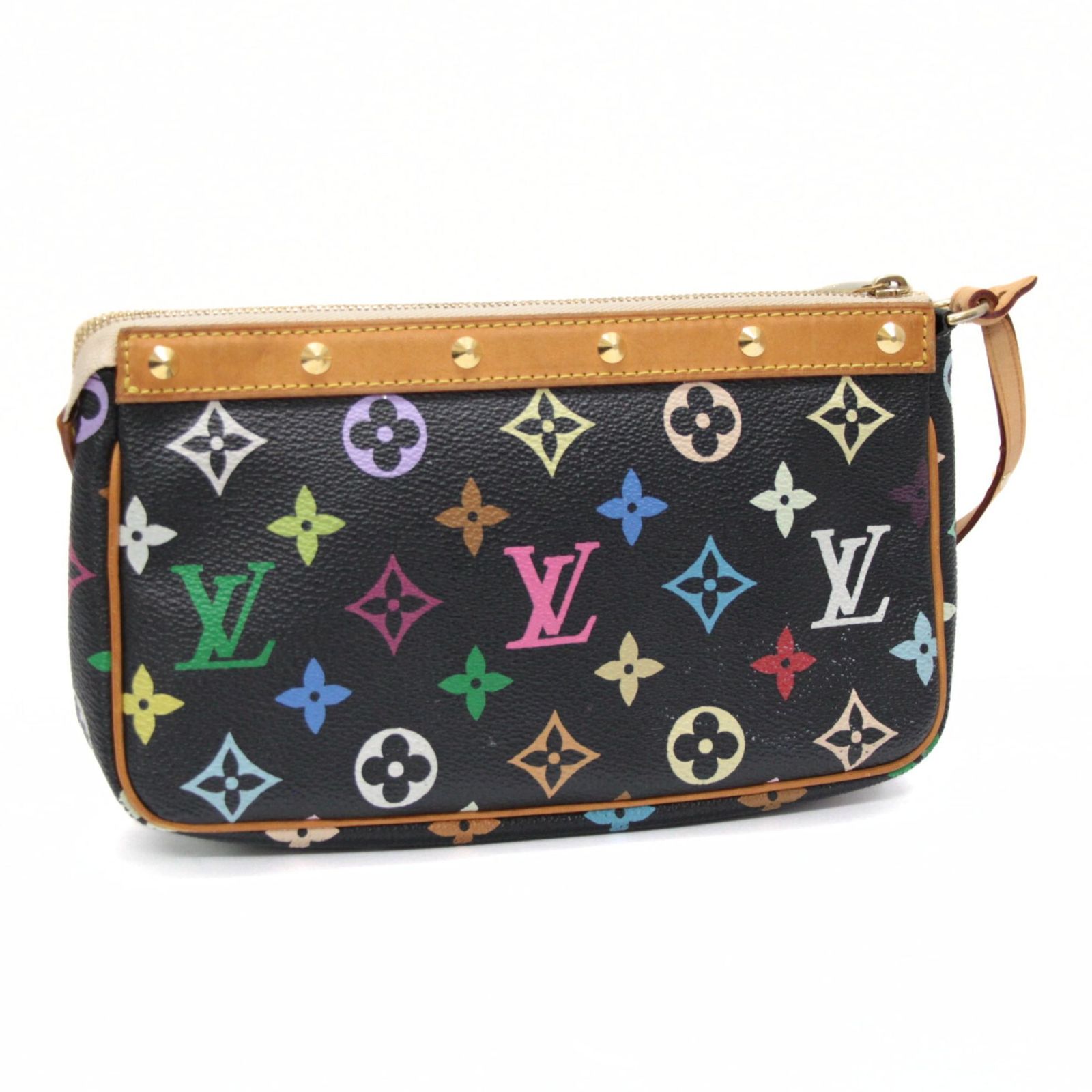 ルイヴィトン Louis Vuitton ポシェットアクセソワ―ル ポーチ マルチカラ― 黒 M92648 72372