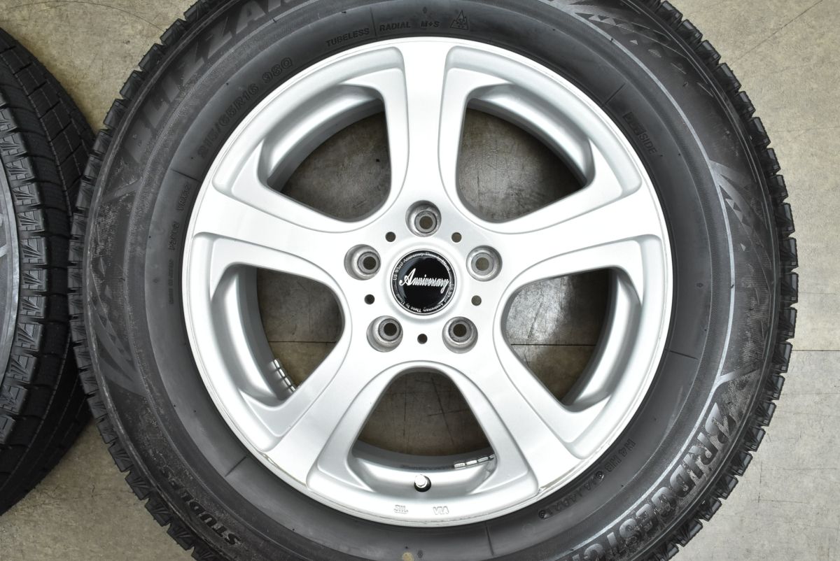  20 30系 アルファード ヴェルファイアに Anniversary 16 in 6 5 J 35 PCD 114 3 ブリヂストン ブリザック VRX 215 65 R エルグランド 16インチ タイヤ ホイールセット