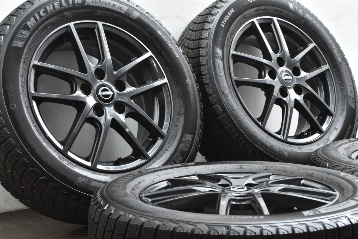 バリ溝 ニッサン OP 16 in 6 J 45 PCD 114 3 ミシュラン X ICE SNOW 205 65 R セレナ エクストレイル エルグランド