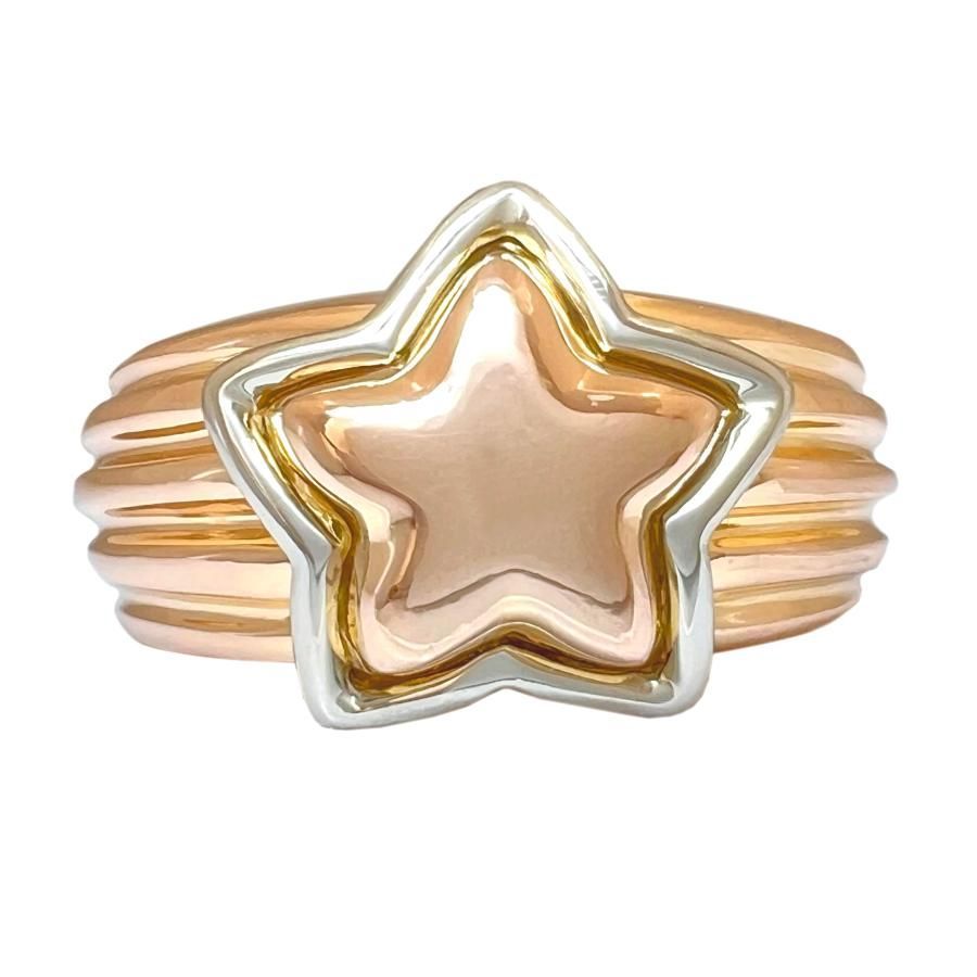 ウノアエレ リング K 18 スター 星 PG WG コンビ 指輪