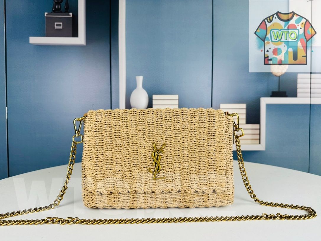 WTO通販 YSL サンローラン Kate ラフィア編みチェーンバッグ 在庫 価格 WTO輸入 ANC 90