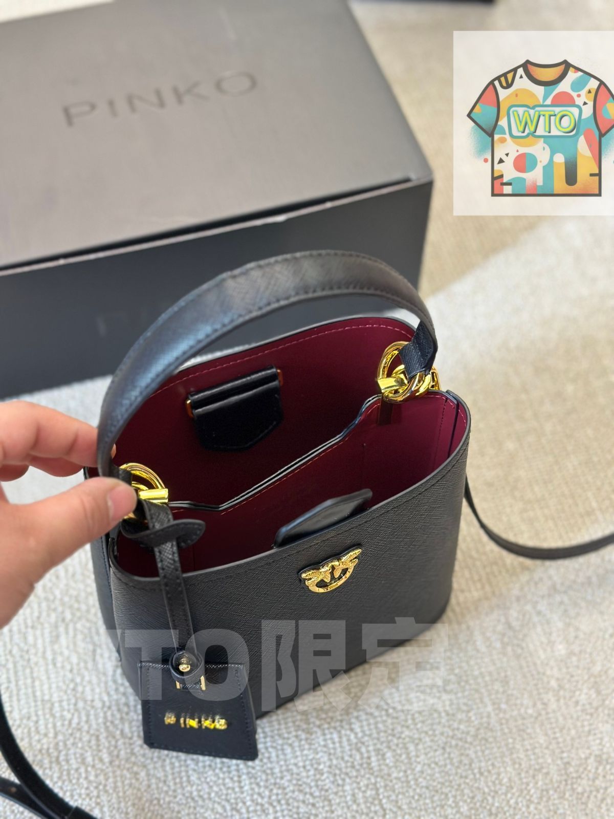 WTO通販 PINKO ホボ アームバッグ スワロウバッグ 在庫 価格 WTO輸入 YEP 85 ハンドバッグ バッグ キッズファッション小物