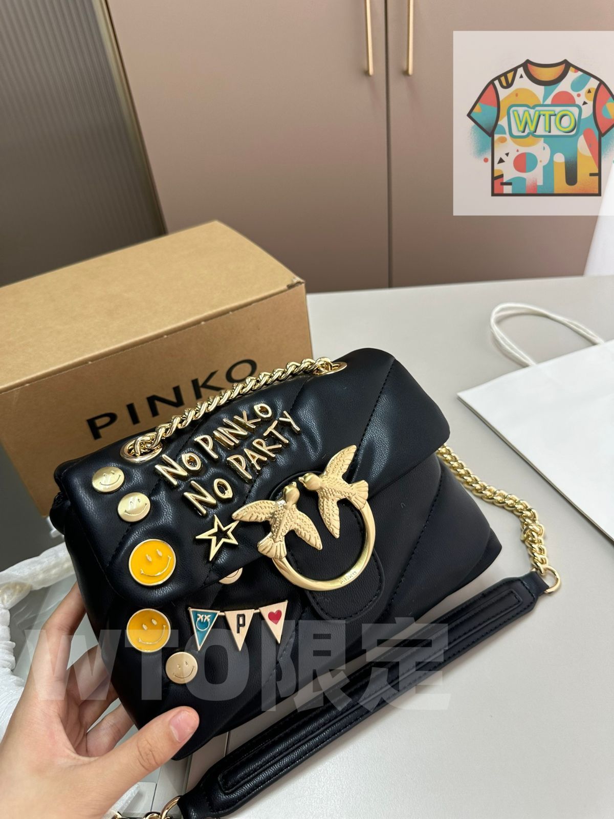 WTO通販 PINKO バッジ スワロウバッグ 在庫 価格 -WTO輸入-GLZ 77