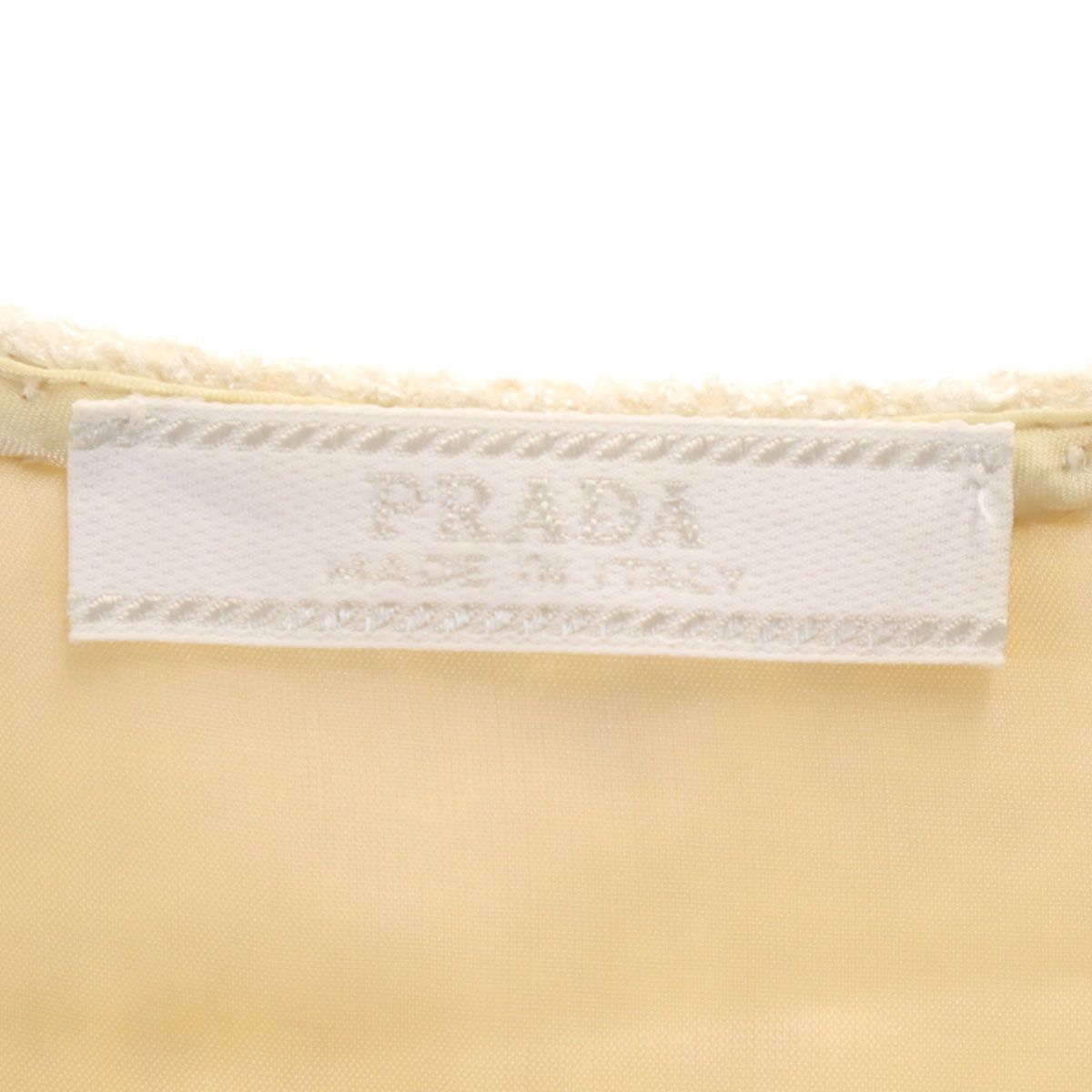 PRADA プラダ ノースリーブ ワンピース 42 アイボリー アンサンブル