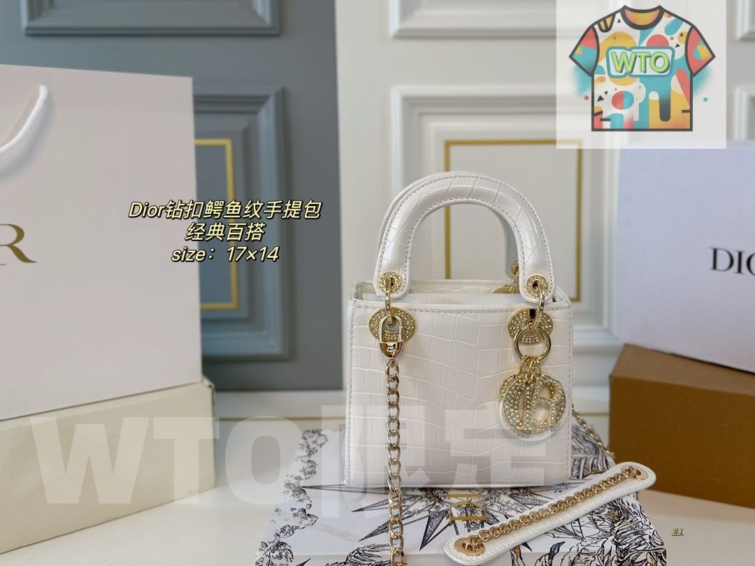 WTO通販 DIOR Lady 満ストーンボタンのハンドバッグ で今の在庫は な価格です WTO輸入 WDM 20