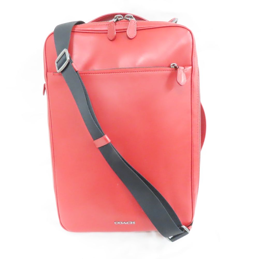 Ts803131 コーチ リュック×ハンド×ショルダーバッグ 3WAY C6877 レザー レッド メンズ COACH