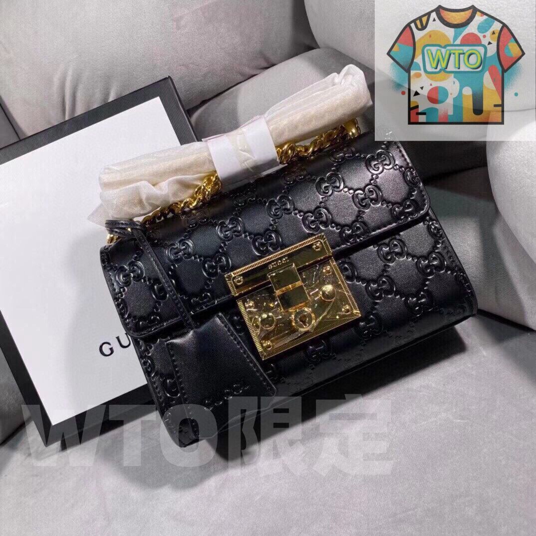 今日 GUCCI Padlock ブラック 20 x 14 チェーンバッグ 価格