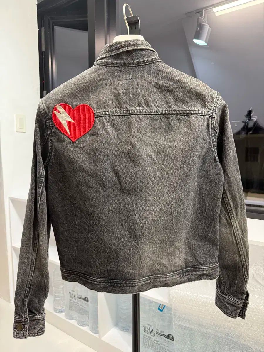 サンローラン ハート刺繍 デニムジャケット m